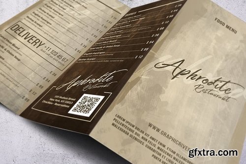 Simple Style Trifold Menu Design