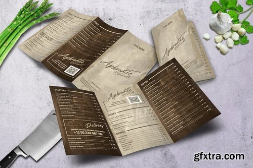 Simple Style Trifold Menu Design