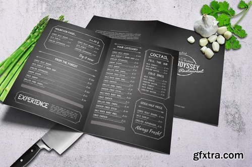 The Odyssey A4 Bifold Menu