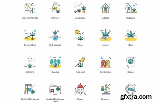 84 Marijuana Icons