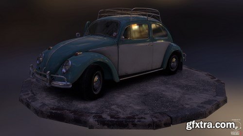 Classic Volkswagen Beetle 3D Model