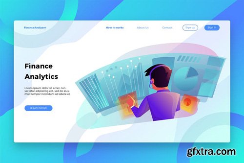 Finance Analytics - Banner & Landing Page - 1