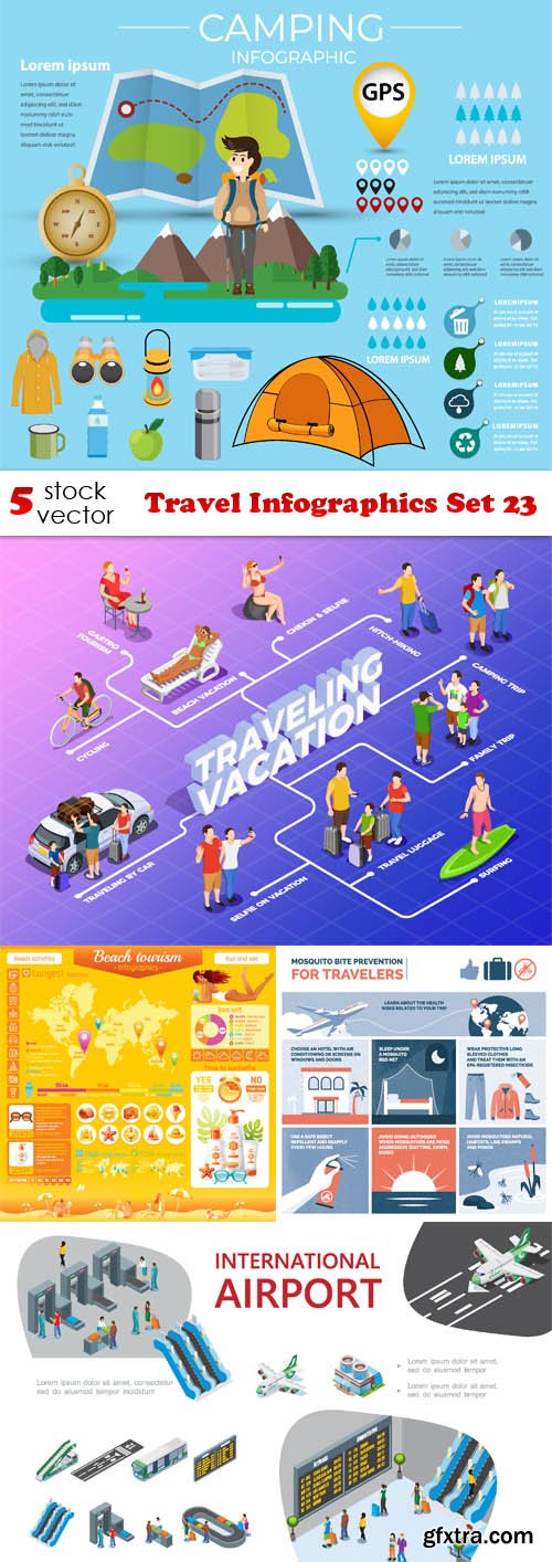 Vectors - Travel Infographics Set 23