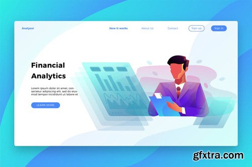 Financial Analytics - Banner & Landing Page - 2