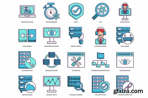 100 Web Hosting Icons