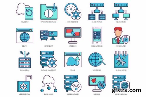 100 Web Hosting Icons