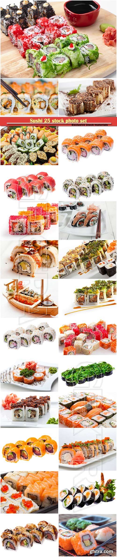 Sushi 25 stock photo set