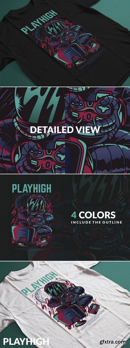 Playhigh T-Shirt Design Template