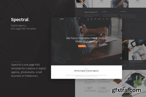 Spectral - Creative Agency One Page PSD Template