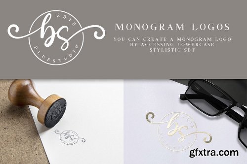 CreativeMarket Anjellic // Font Duo & Extras 3063093