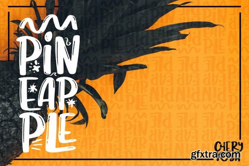 CreativeMarket CHERY RUSH: A Fun Display Font! 3096060