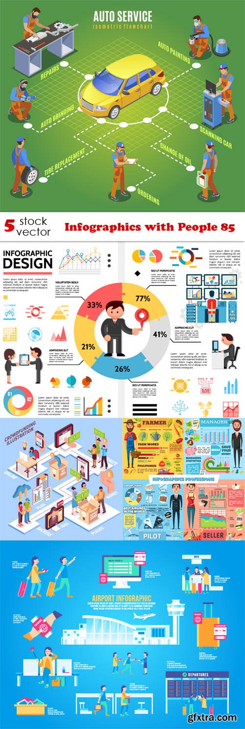 Vectors - Infographics with People 85