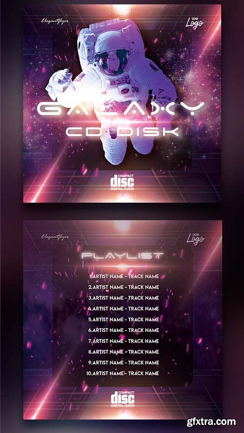 Galaxy V1 2018 PSD Premium CD Cover Template