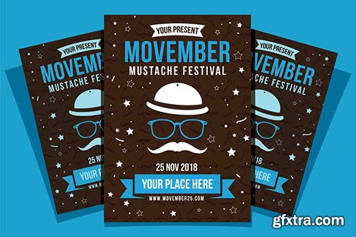 Movember Mustache Festival Flyer