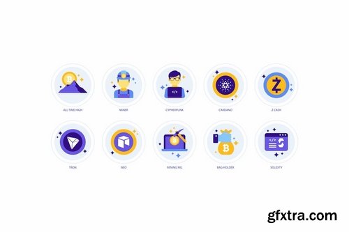 105 Cryptocurrency Icons