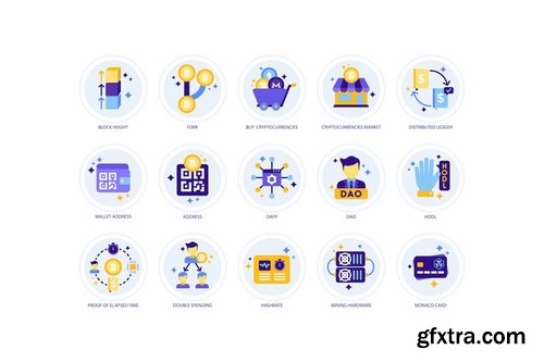 105 Cryptocurrency Icons