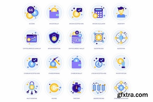 105 Cryptocurrency Icons