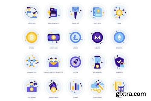 105 Cryptocurrency Icons