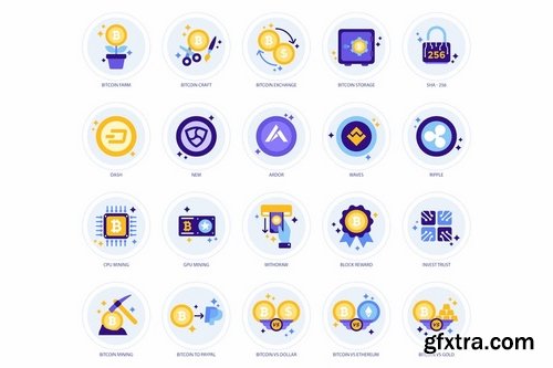 105 Cryptocurrency Icons