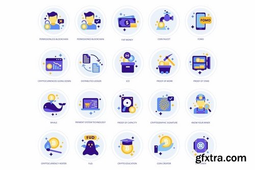 105 Cryptocurrency Icons