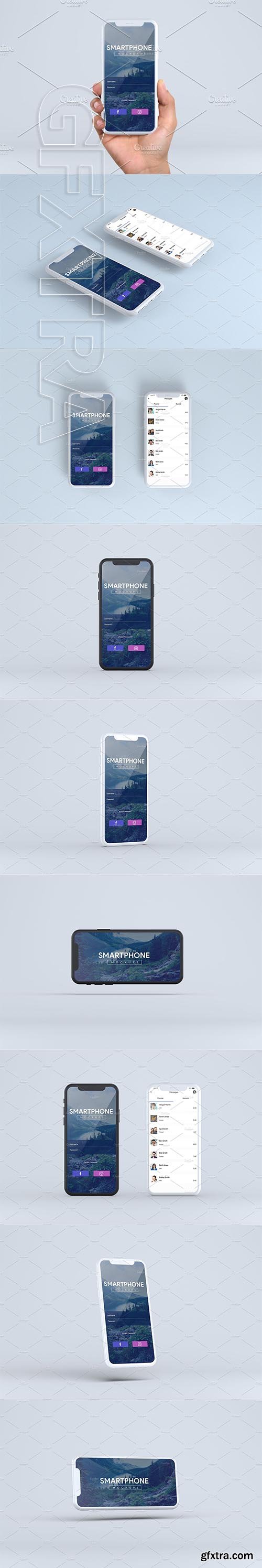 CreativeMarket - Smartphone Mock-Ups Vol 3 3087692