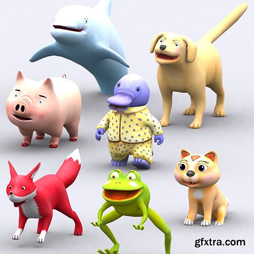 Cubebrush - 3DRT - Toonpets animals