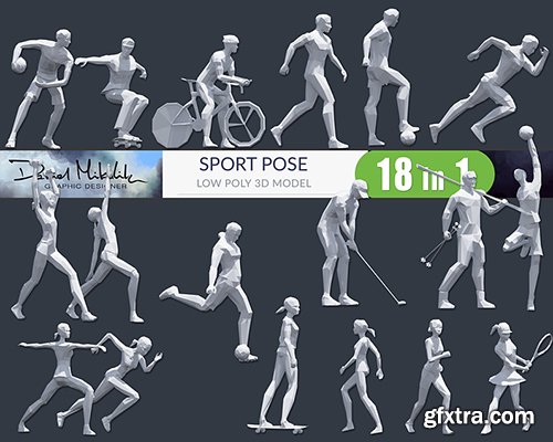 Cubebrush - Low Poly Sport Pose PACK