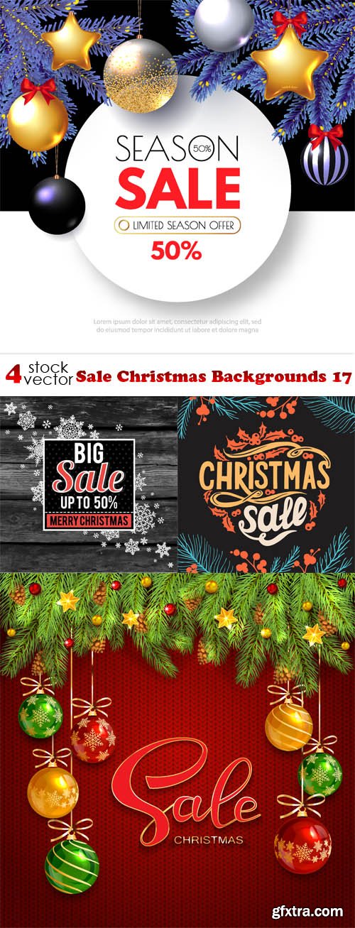 Vectors - Sale Christmas Backgrounds 17