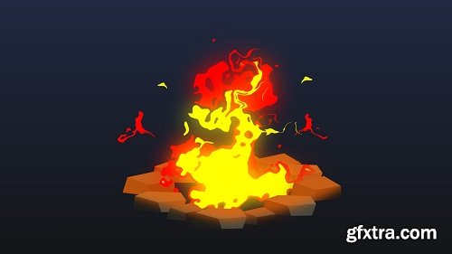 2D Animation of a Fire Pit in After Effects, Beginners Friendly