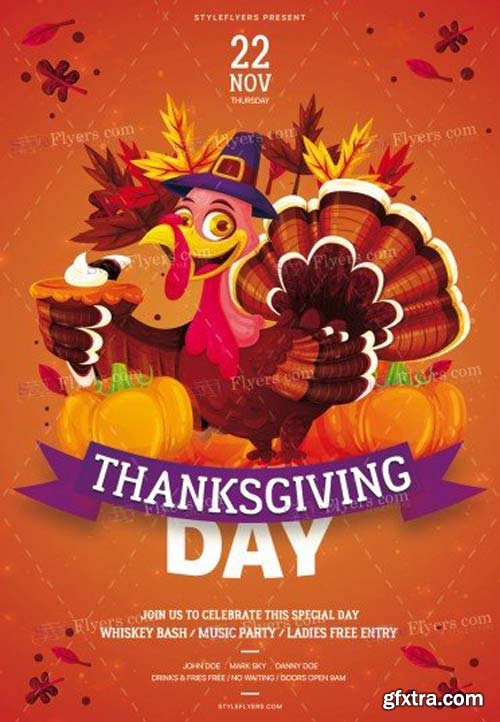 Thanksgiving Day V19 2018 PSD Flyer Template