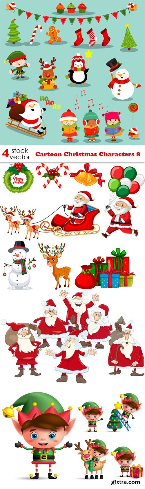 Vectors - Cartoon Christmas Characters 8