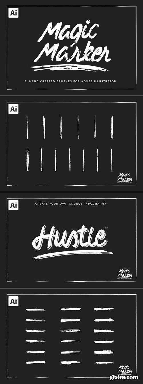 Magic Marker Brushes For Illustrator