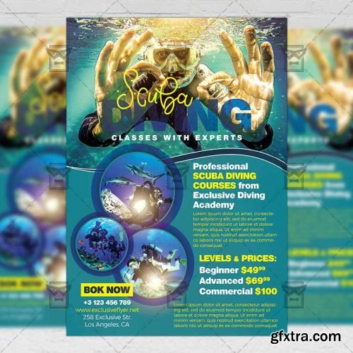 Scuba Diving Flyer - Sport A5 Template