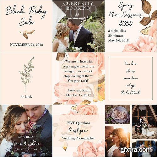 Twig & Olive Photography - Social Media Template Pack | Blush