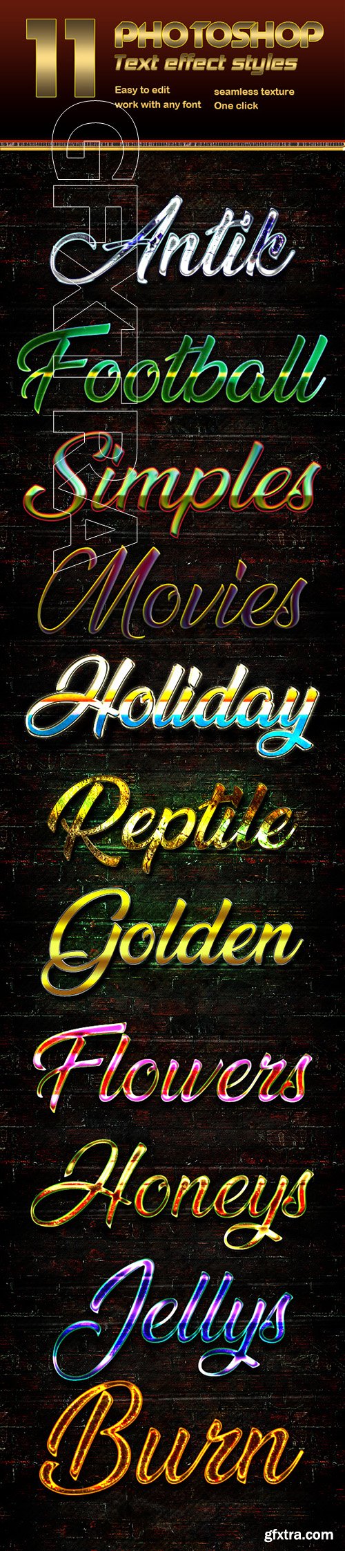 GraphicRiver - 11 Photoshop Text Effect Styles Vol 2 22685735