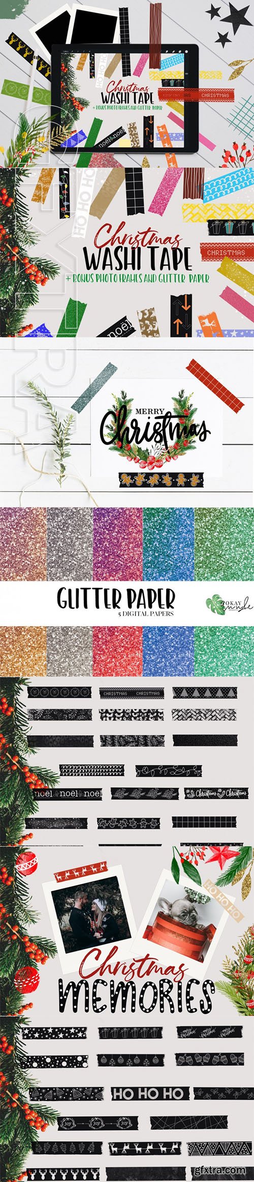 Christmas Washi Tape Stamp Pack