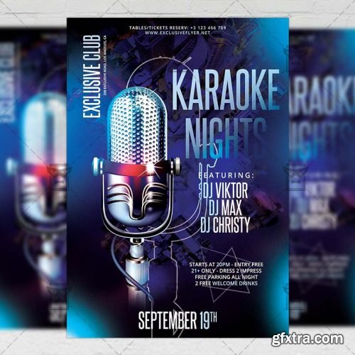 Karaoke Nights Flyer - Club A5 Template