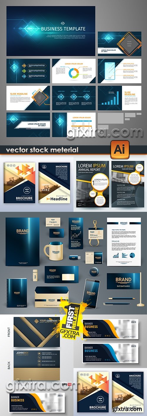 Corporate business card template brochure banner