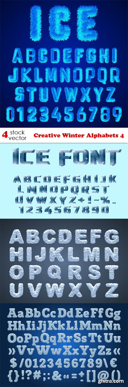 Vectors - Creative Winter Alphabets 4