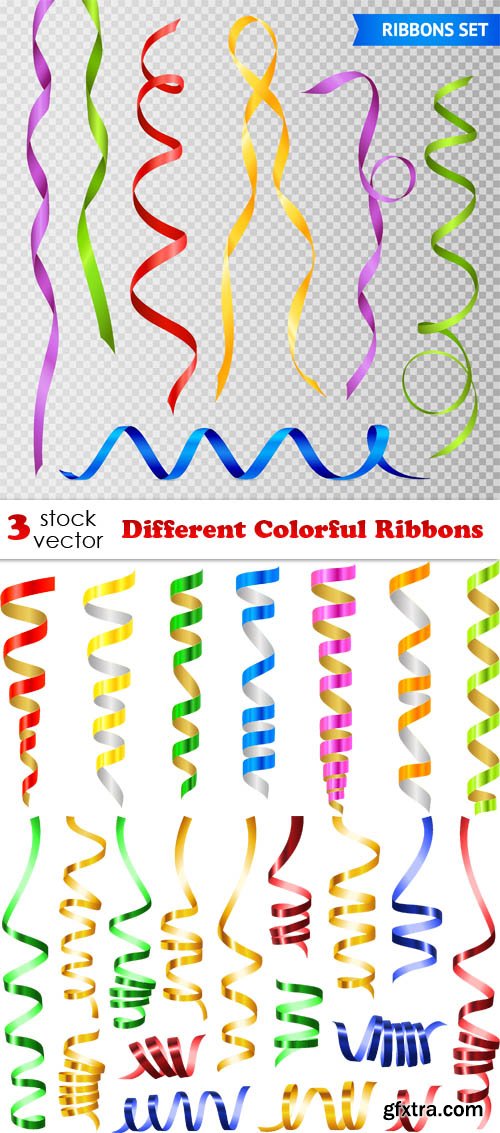 Vectors - Different Colorful Ribbons