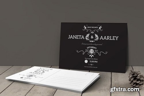 Simple Wedding Invitation Post Card