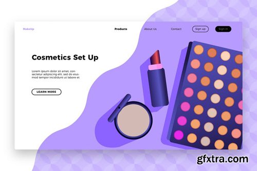 Cosmetics Set Up - Banner & Landing Page