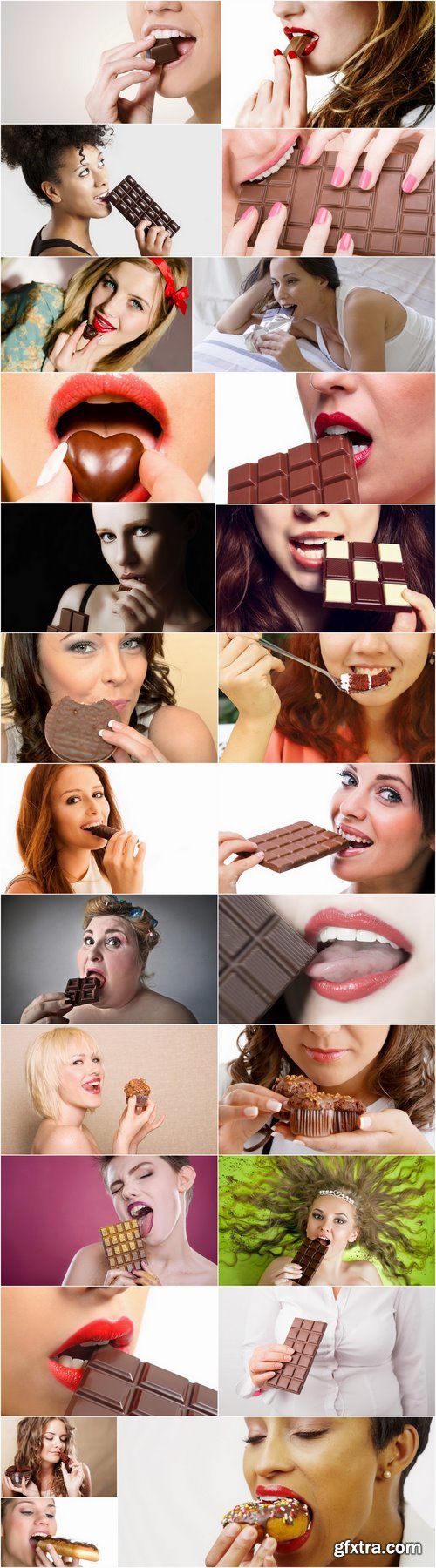 Woman eating chocolate sweetness 25 HQ Jpeg