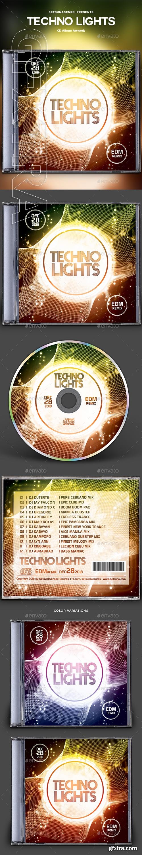 GraphicRiver - Techno Lights CD Album Artwork 22711029