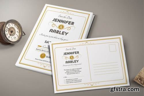 Elegant Wedding Invitation & RSVP