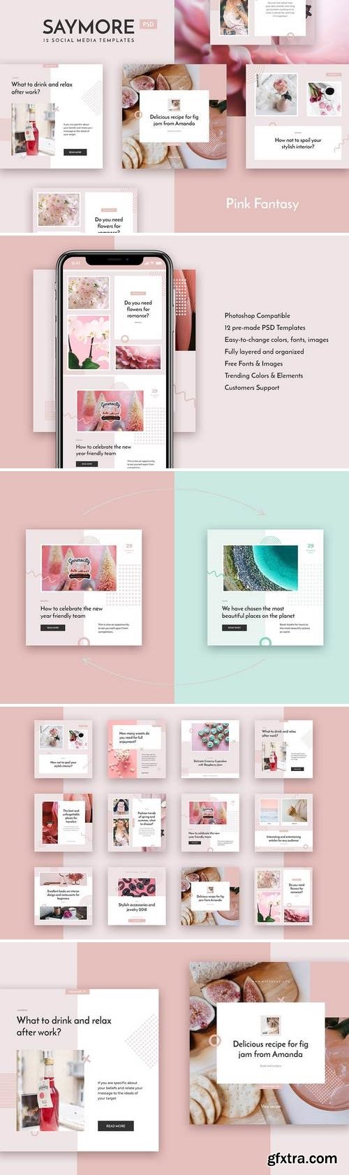 Saymore Pink Fantasy Templates