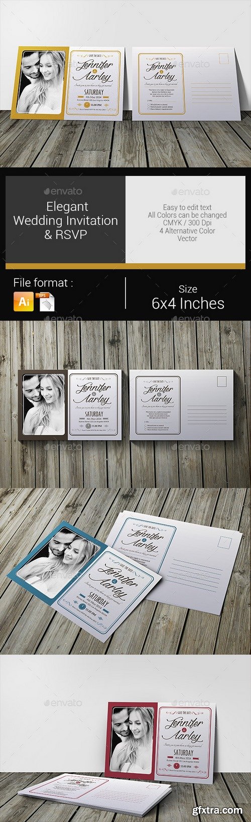 Graphicriver - Elegant Wedding Invitation & RSVP 10450349