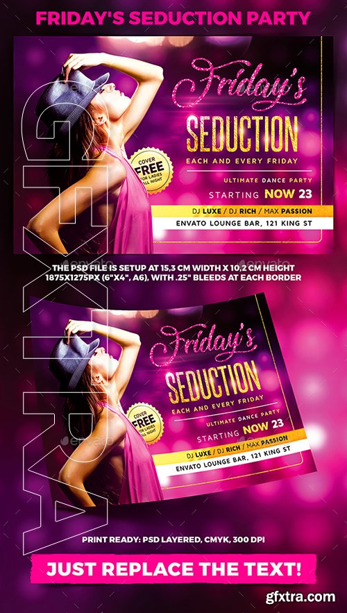 GraphicRiver - Fridays Seduction Party Flyer 22712055