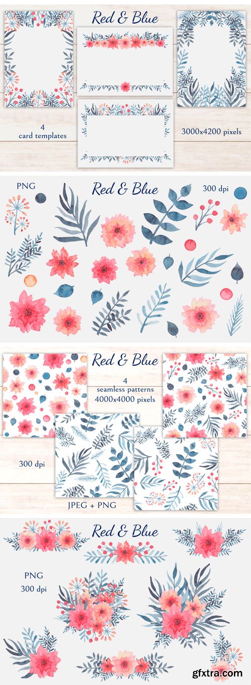 Designbundles - Red & Blue 84674