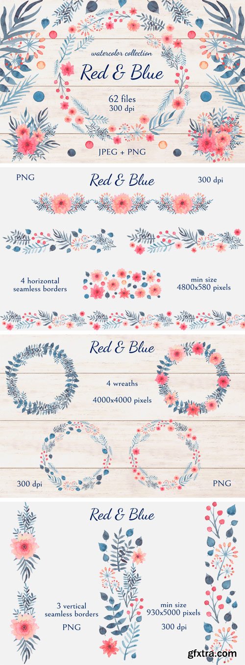 Designbundles - Red & Blue 84674